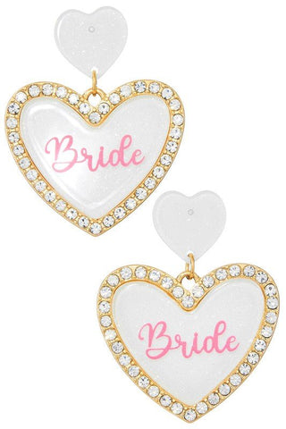 Bride Heart Earrings - Bonny Flair - Bridal