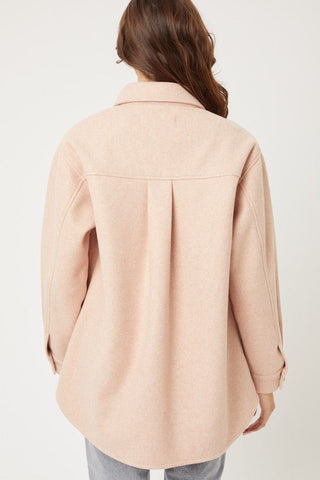 Fleece Oversize Shacket - Mauve - Bonny Flair - Fall