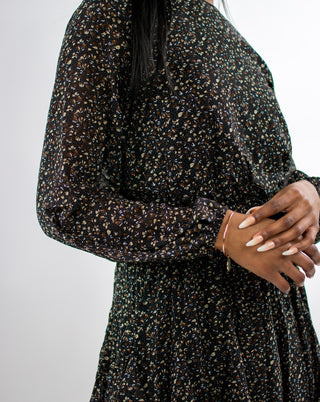Remember Me Mini Dress - Black - Bonny Flair - Black Printed Dress