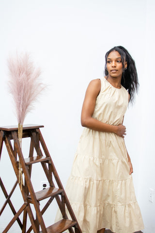 Sunny Destination Cut Out Dress - Cream - Bonny Flair - cream