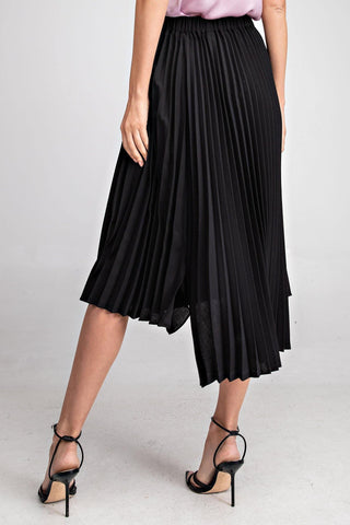 Pleated Skirt - Black - Bonny Flair - Midi Skirt