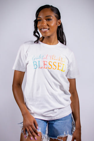 Blessed T-Shirt - White - Bonny Flair - Blessed