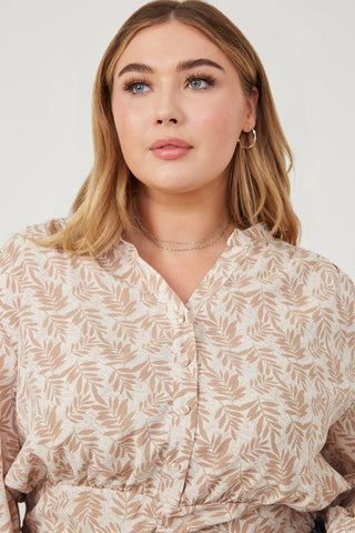 Botanical Long Sleeve Top - Plus - Bonny Flair - Available in Plus