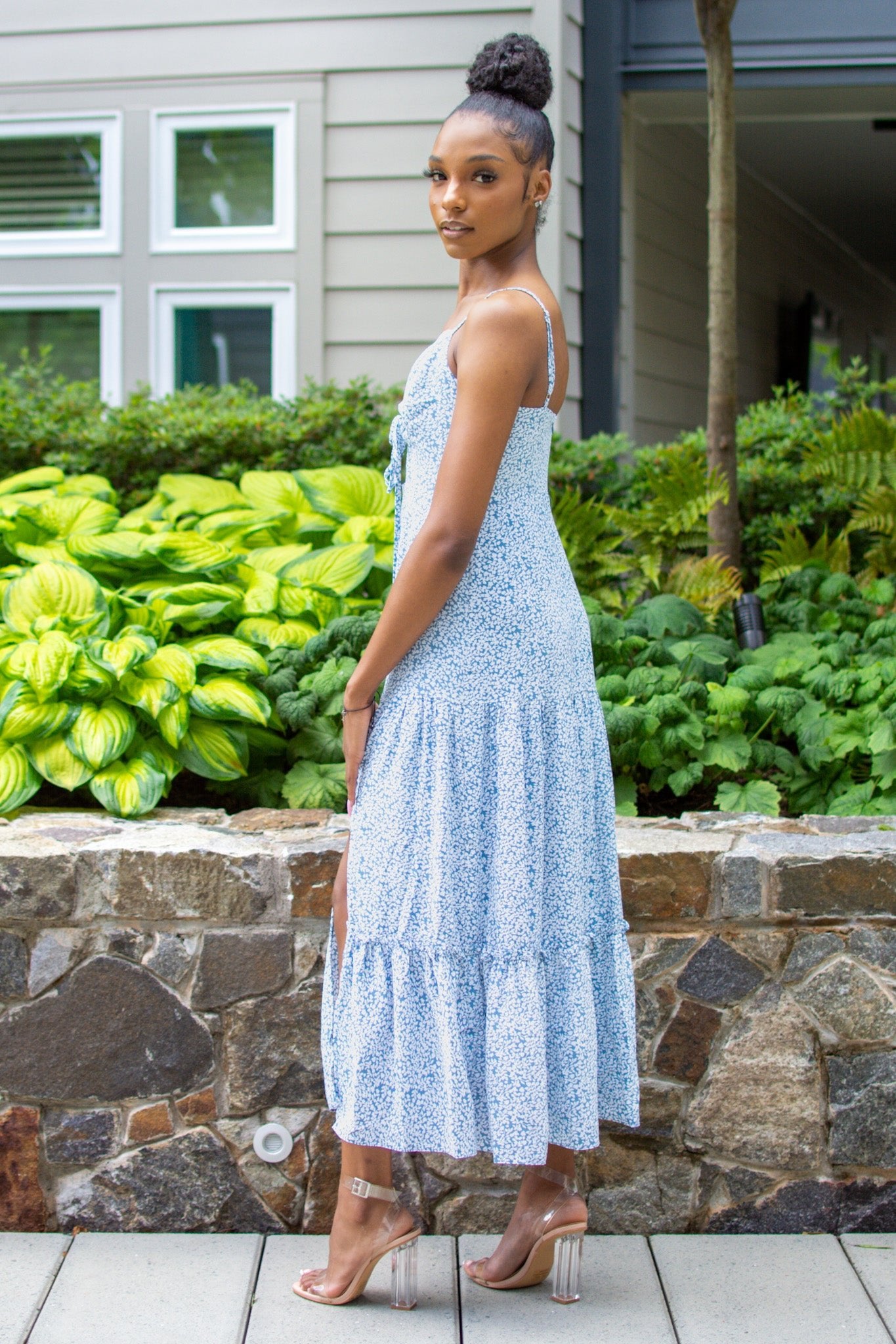 Fresh Air Midi Dress - Sundress - Floral Dress - Blue