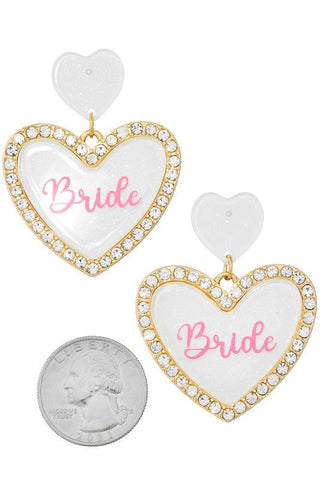 Bride Heart Earrings - Bonny Flair - Bridal