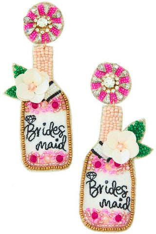 Bridesmaid Beaded Earings - Bonny Flair - Beaded Earrings
