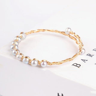 Cuff Bracelet Pearl - Alloy - Bonny Flair - Accessory