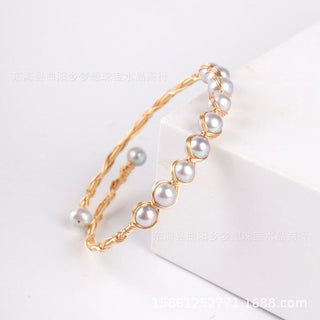 Cuff Bracelet Pearl - Alloy - Bonny Flair - Accessory