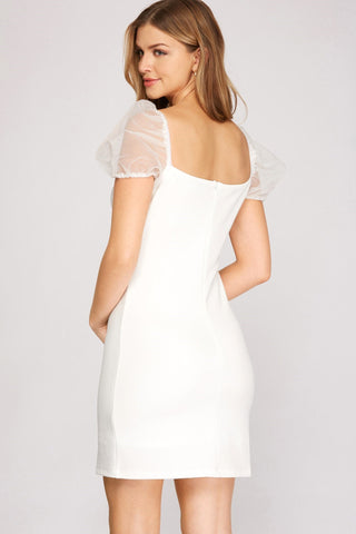 Felicia Mini Dress - White - Bonny Flair - All White Party