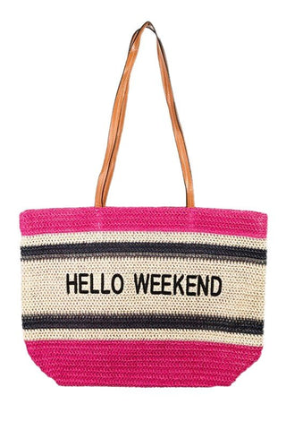 Hello Weekend Tote Bag - Bonny Flair - bag