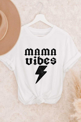 Mama Vibes Graphic T-Shirt - White - Bonny Flair - Graphic Tee