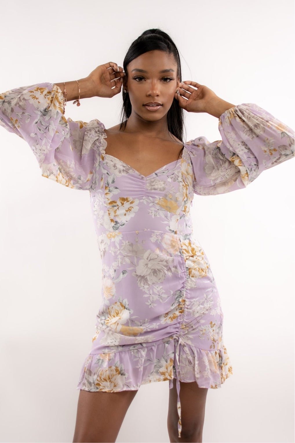 Lavender print outlet dress