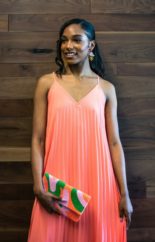 casual peach maxi dress Palma Low Back Strappy Maxi Dress Peach