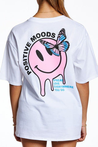 Positive Moods Graphic Tee - Bonny Flair - Crew Neck T-Shirt